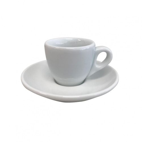 White Style Kaffeetasse und Untertasse 7 cl. SET mit Möglichkeit zum Bedrucken